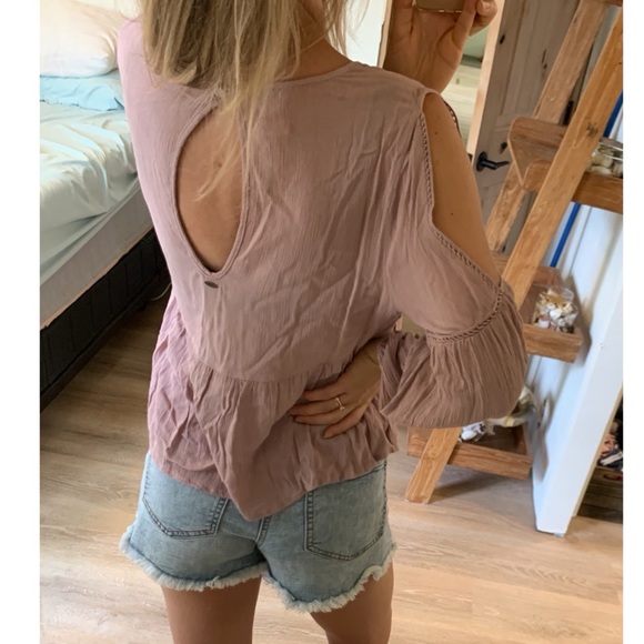 O’Neill women’s small light pink cutout long sleeve blouse - Picture 5 of 11